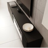 TM TV-Meubel met elektrische sfeerhaard Hearth & Home 200x30x38 cm