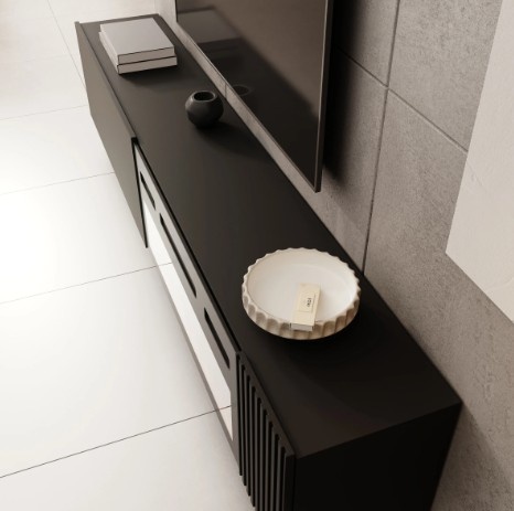 TM TV-Meubel met elektrische sfeerhaard Hearth & Home 200x30x38 cm