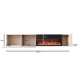 TM TV-Meubel met elektrische sfeerhaard Hearth & Home 200x30x38 cm