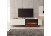 TM TV-Meubel met elektrische sfeerhaard Hearth & Home beige 200x30x38 cm