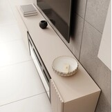 TM TV-Meubel met elektrische sfeerhaard Hearth & Home beige 200x30x38 cm