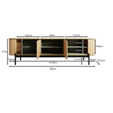 TM Tv meubel woodcurve eiken 200x45x57 cm