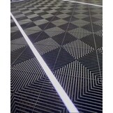 TM Garagevloer, Detailing tegel, Open kliktegel hard zwart 4,8 x 2,4m met RGB Led