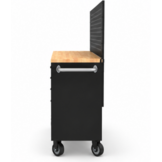 TM 122 cm Profi Tool trolley / Workbench with wooden top and rear wall