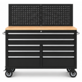 TM 146 cm Profi Gereedschapswagen / Werkbank met Houten Blad en Achterwand