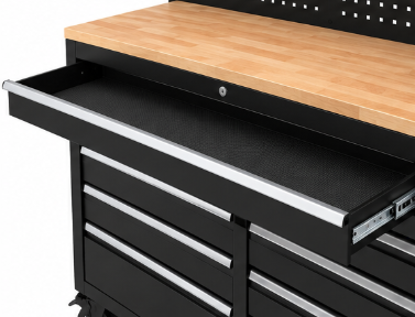 TM 146 cm Profi Gereedschapswagen / Werkbank met Houten Blad en Achterwand