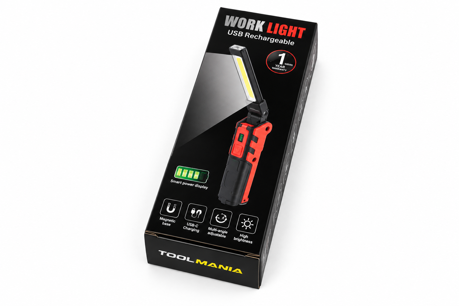 Profi Opvouwbare en Oplaadbare Extra Smalle LED Zaklamp/Looplamp