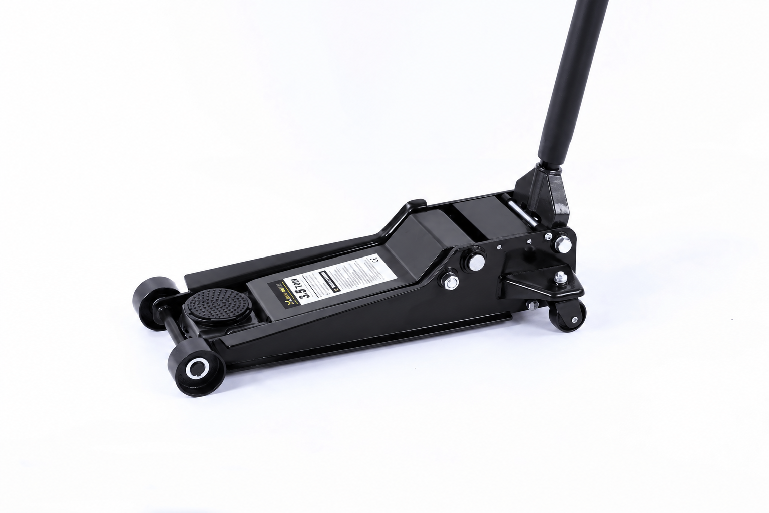 Extra low car jack, garage jack, 3.5 ton double plunger