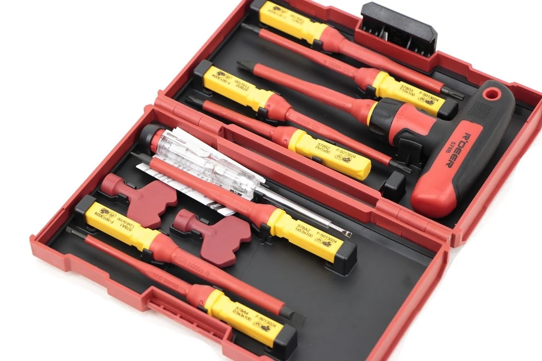 TM 12 Delige VDE T-Greep Schroevendraaierset Verwisselbaar