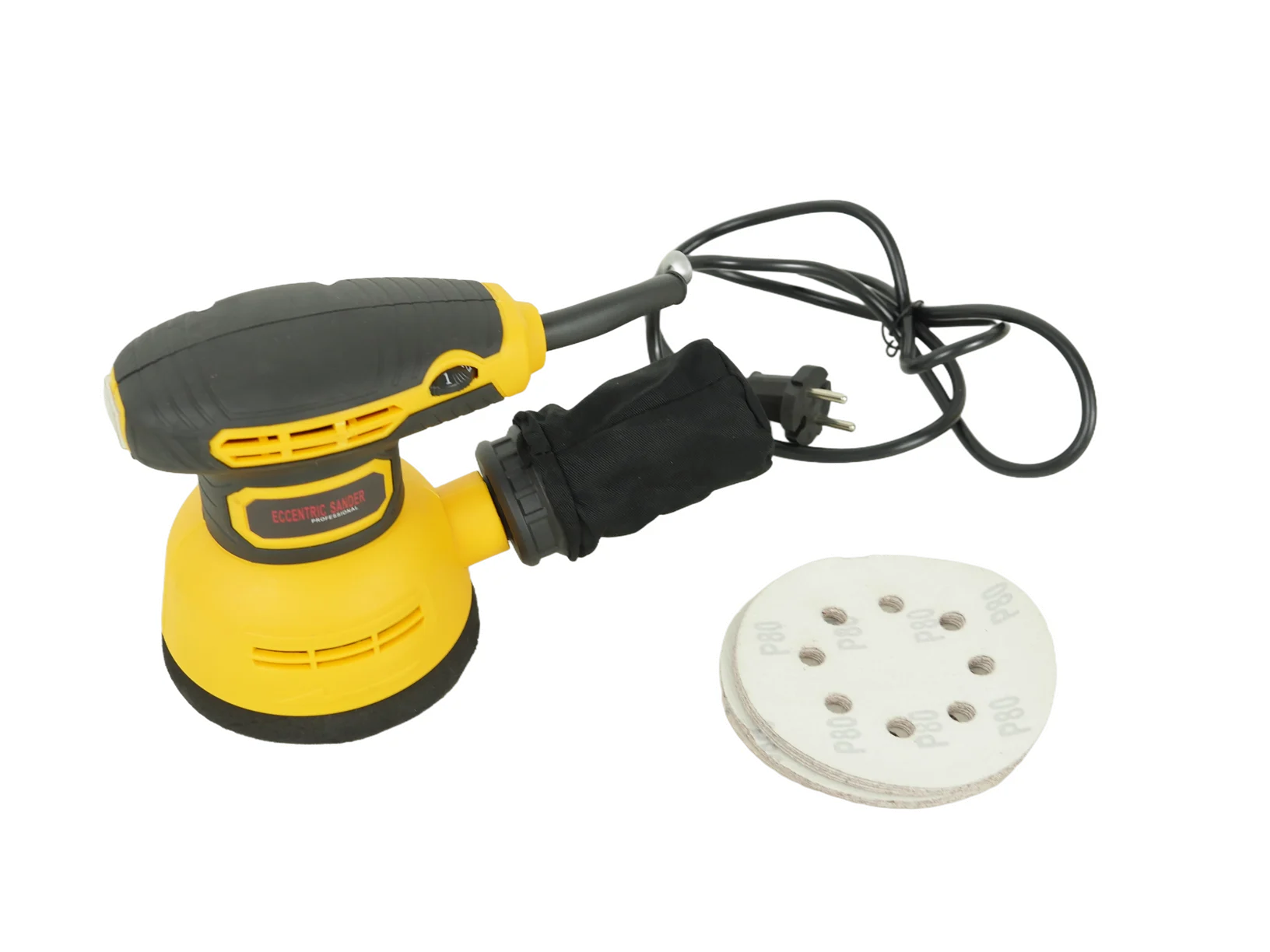 TM Variabele Excenterschuurmachine 300 Watt Inclusief 12 Schuurvellen