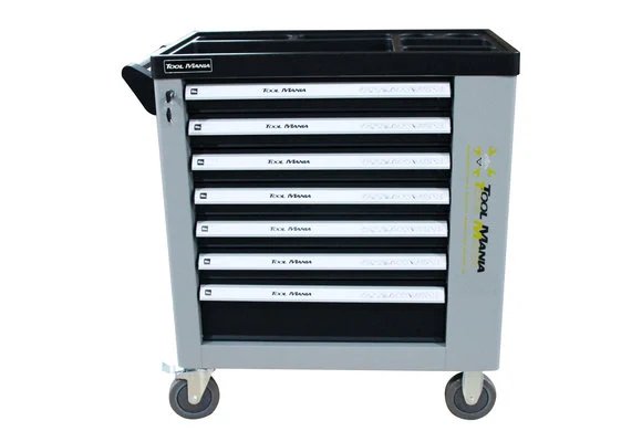 TM 262 Delige Gevulde Gereedschapswagen met 7 Laden en deur met FOAM Inlays