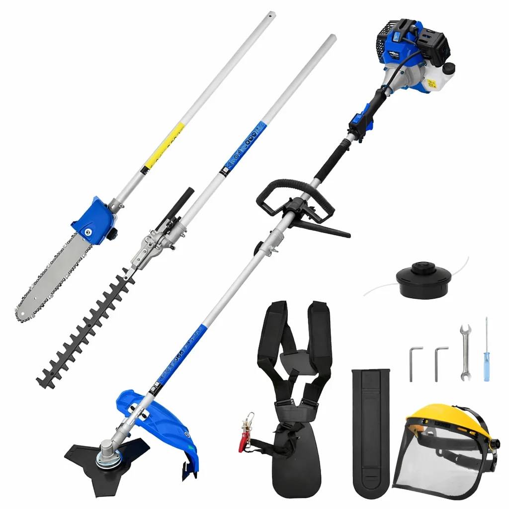TM 4 in 1 Bosmaaier / grastrimmer / heggenschaar / kettingzaag / boomzaag - 42,7 cc