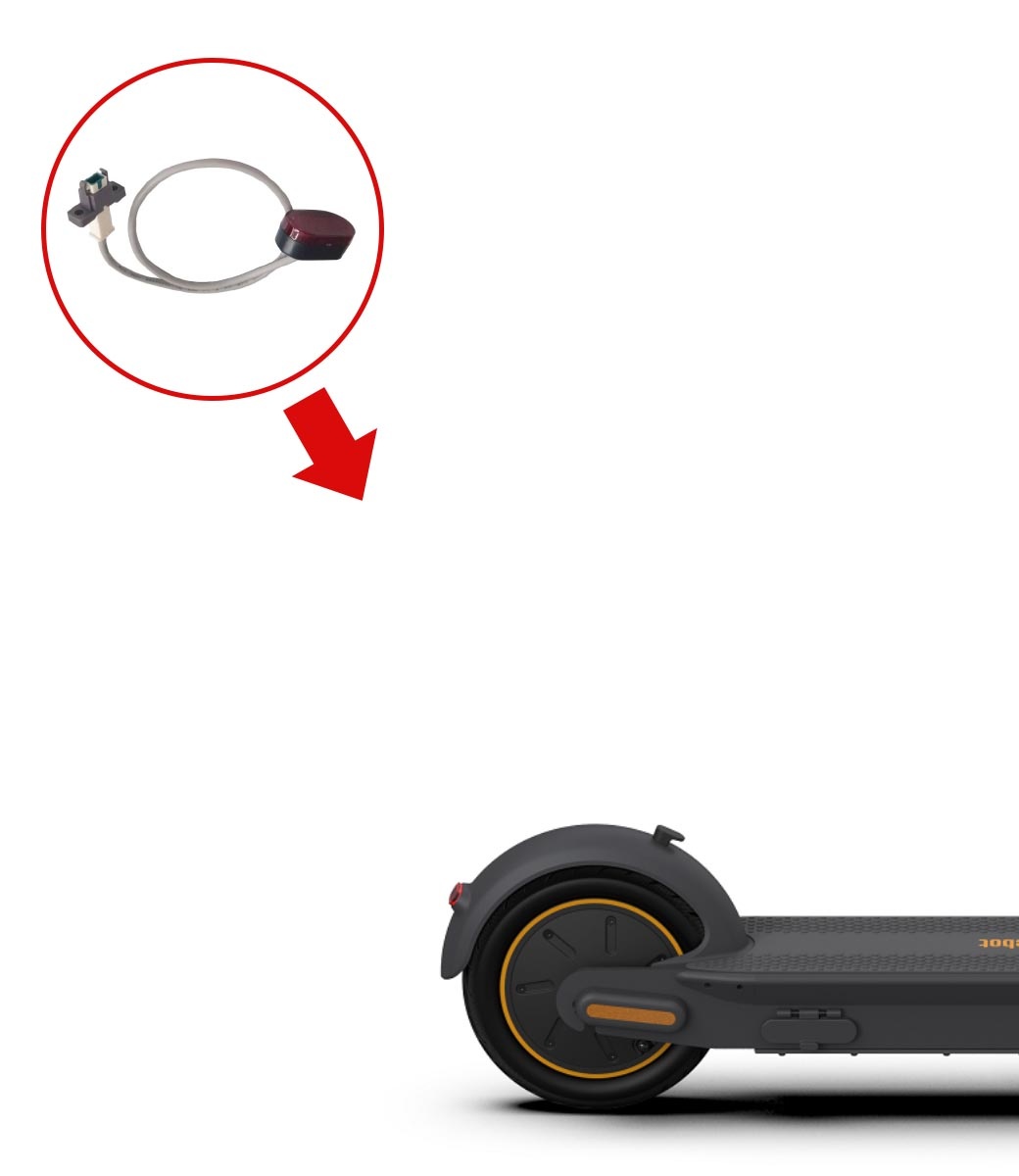 SegwayNinebot Kickscooter Max G30 Rear Light Voltes Voltes