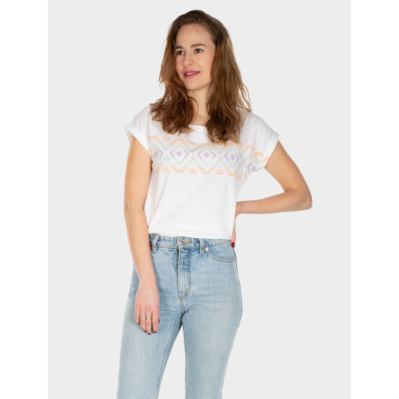 Lettie Stripe Tee - White