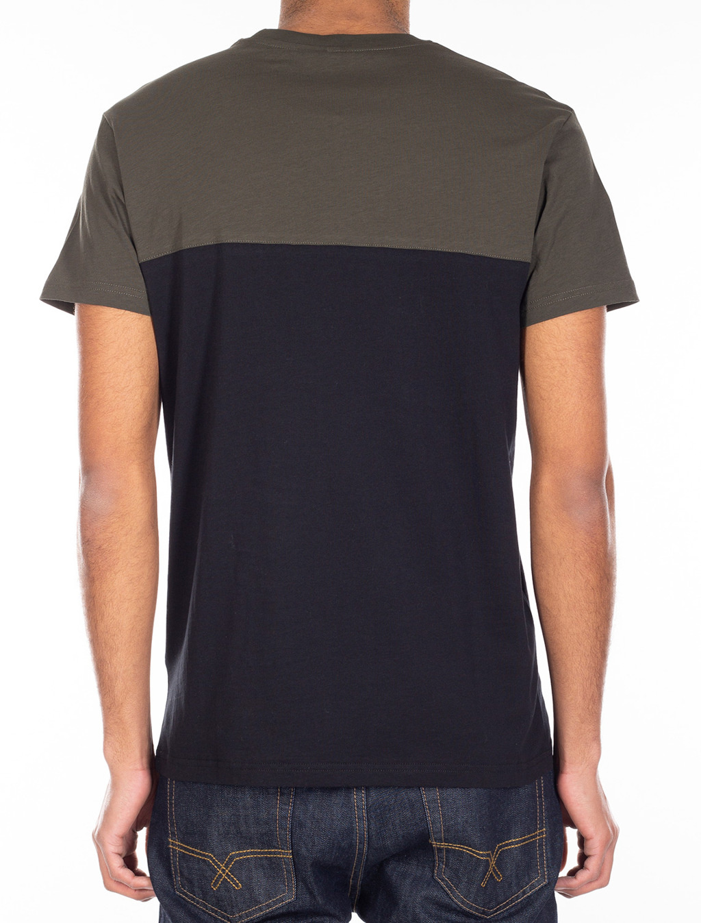 Block Pocket Tee - Night Olive