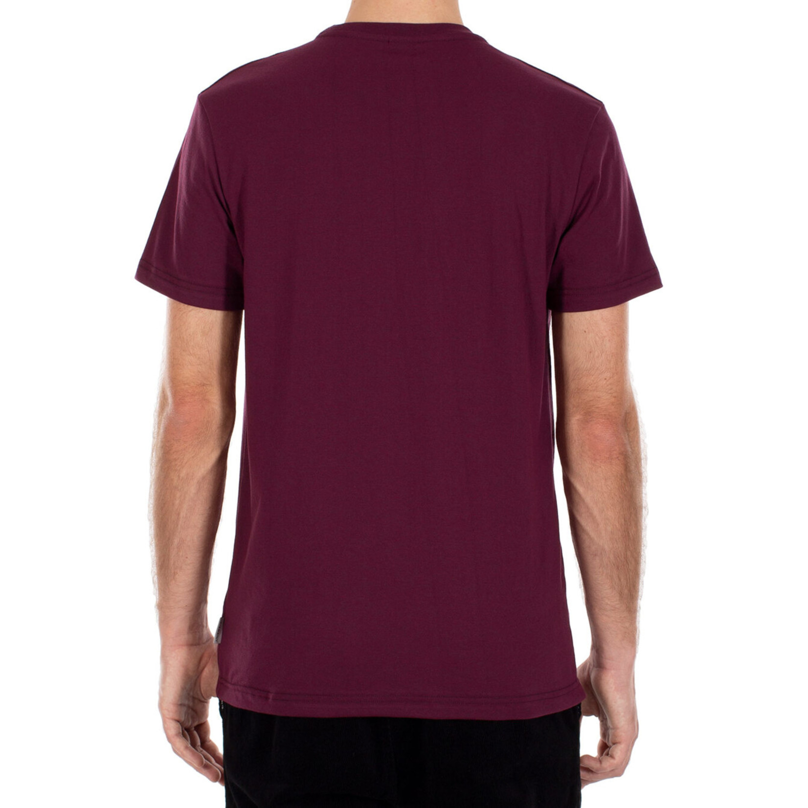 Mini Flag Emb Tee - Maroon mel.