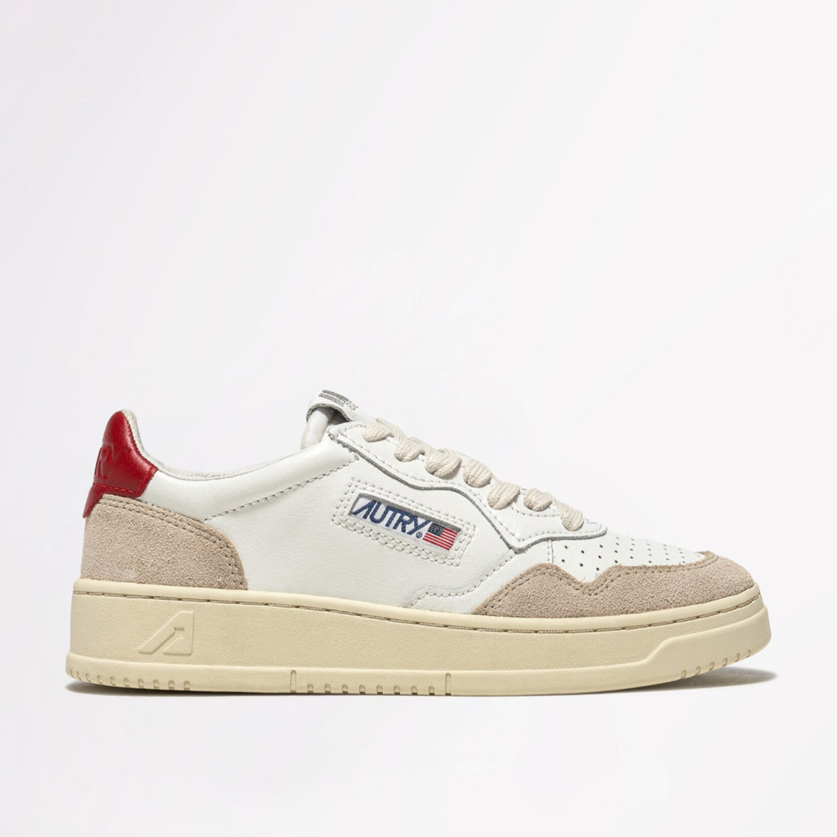 Low Leat/Suede Wht/Red