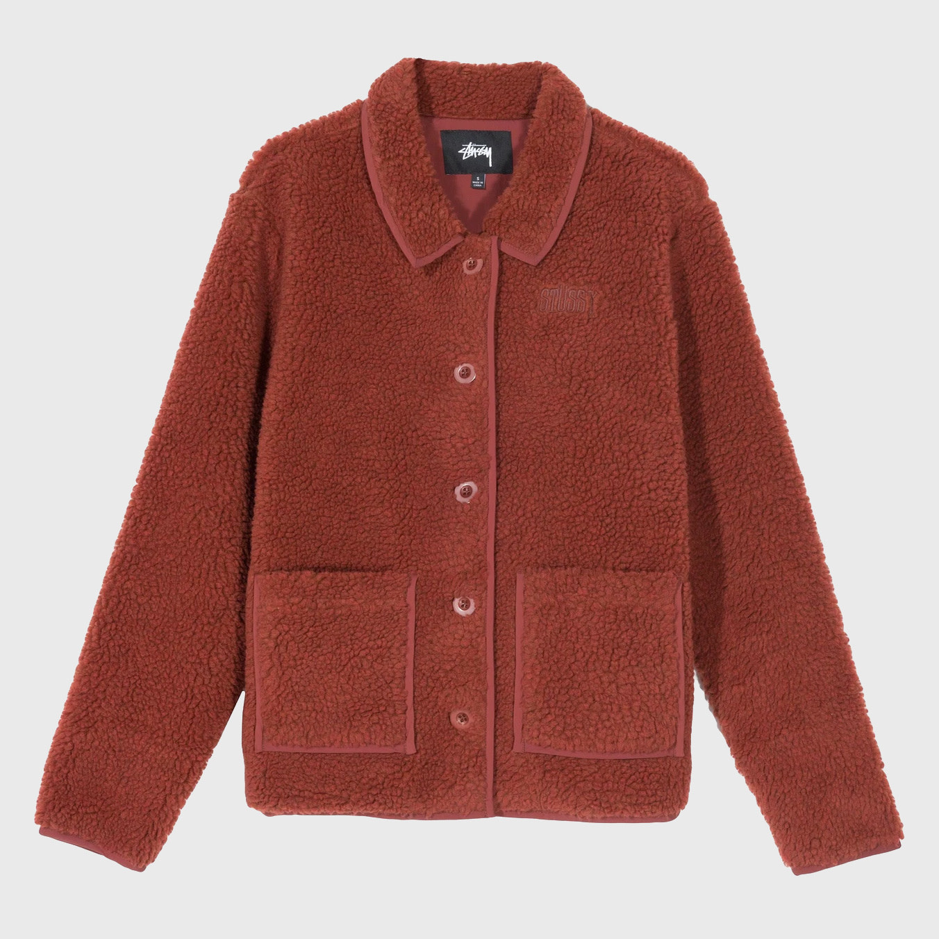 sherpa button jacket