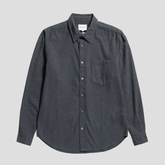 Norse Projects Norse Projects Osvald Organic Flannel Shirt Charcoal Melange Norse Projects Norse Projects Osvald Organic Flannel Shirt Charcoal Melange
