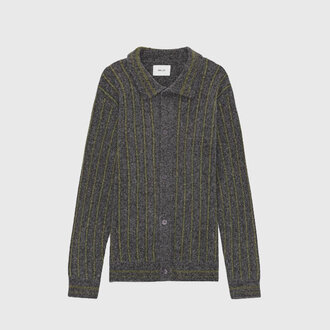 NN07 NN07 Darren Polo Cardigan 6683 Medium Grey Melange NN07 NN07 Darren Polo Cardigan 6683 Medium Grey Melange