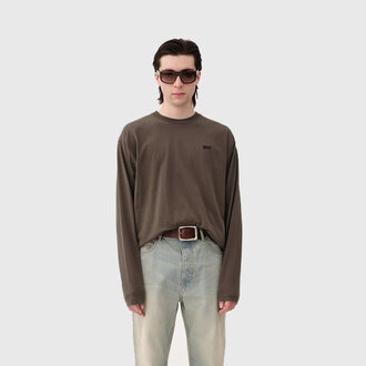 Won Hundred Won Hundred L/S Staff Tee Embroidery Black / Olive Won Hundred Won Hundred L/S Staff Tee Embroidery Black / Olive