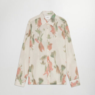 NN07 NN07 Freddy NO PKT Shirt 5733 Creme Print NN07 NN07 Freddy NO PKT Shirt 5733 Creme Print