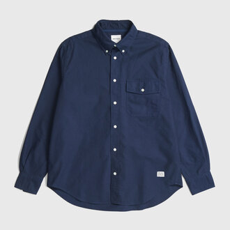 Norse Projects Norse Projects Algot Relaxed Overdyed Oxford Shirt Workwear Blue Norse Projects Norse Projects Algot Relaxed Overdyed Oxford Shirt Workwear Blue