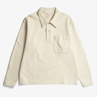 Norse Projects Norse Projects Fraser Relaxed Organic Loopback L/S Polo Oatmeal Norse Projects Norse Projects Fraser Relaxed Organic Loopback L/S Polo Oatmeal