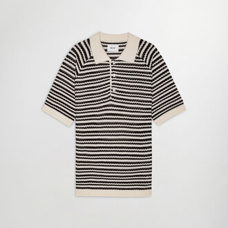 NN07 NN07 Brett 6686 S/S Polo Black Stripe NN07 NN07 Brett 6686 S/S Polo Black Stripe
