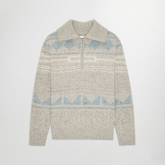 NN07 NN07 Williams Half Zip 6697 Ecru Multi NN07 NN07 Williams Half Zip 6697 Ecru Multi
