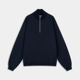 The Savage Report The Savage Report Halp-Zip Crewneck Navy