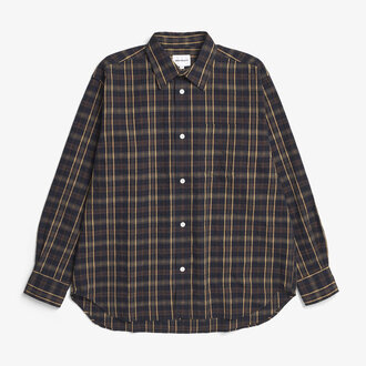 Norse Projects Norse Projects Ole Oversized Wool Check Shirt Dark Navy Check Norse Projects Norse Projects Ole Oversized Wool Check Shirt Dark Navy Check