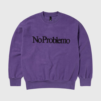 No Problemo No Problemo Reverse Fleece Sweatshirt Lilac