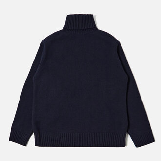 Universal Works Universal Works Roll Neck Wool Knit Navy