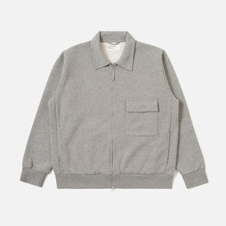 Universal Works Universal Works Tyler Jacket Cotton Jersey Grey Marl