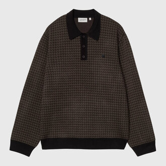 Carhartt WIP Carhartt L/S Lowis Polo Houndstooth Vitola Heather Carhartt WIP Carhartt L/S Lowis Polo Houndstooth Vitola Heather