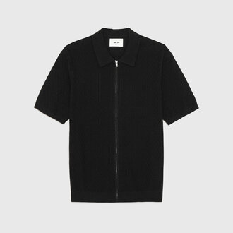 NN07 NN07 Gustav 60016 S/S Zip Cardigan Black