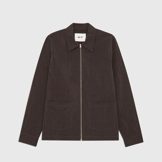 NN07 NN07 Virgil 5024 L/S Zip Cardigan Deep Truffle