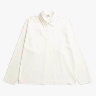 Norse Projects Norse Projects Isefjord Compact Cotton L/S Polo Ecru