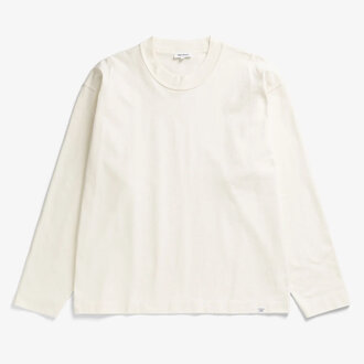 Norse Projects Norse Projects Isefjord Compact Cotton L/S T-shirt Ecru