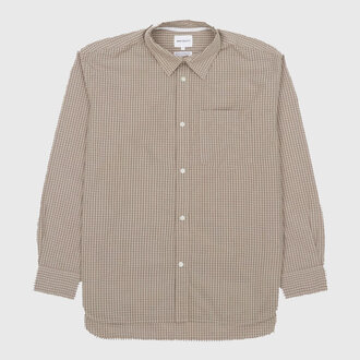 Norse Projects Norse Projects Ole Oversize Poplin Check Shirt Walnut