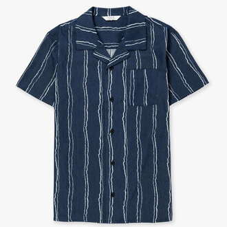Libertine-Libertine Libertine-Libertine Cave 3684 Shirt Indigo Stripe