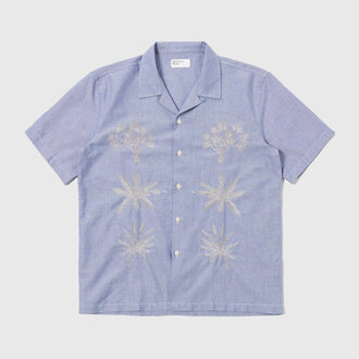 Universal Works Universal Works Road Trip Shirt Blue