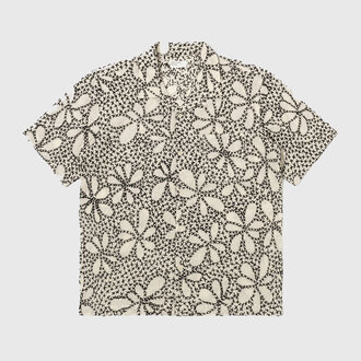 Universal Works Universal Works Kantha Flower Shirt Ecru / Black