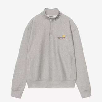 Carhartt WIP Carhartt WIP Half Zip American Script Grey Heather