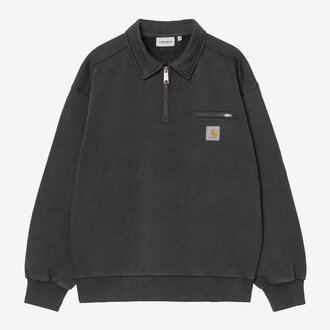Carhartt WIP Carhartt WIP Half Zip Detroit Sweat Black Stone Washed