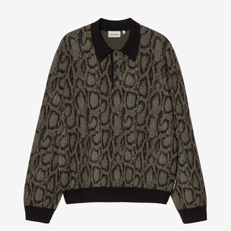 Carhartt WIP Carhartt WIP L/S Snake Polo Snake Camo Jacquard Leaf