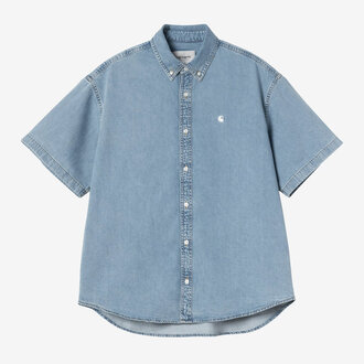 Carhartt WIP Carhartt WIP Lucas S/S Shirt Blue Bleached Denim