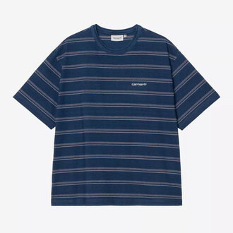 Carhartt WIP Carhartt WIP Matti Stripe T-shirt Blue / Phlox Indigo overdyed