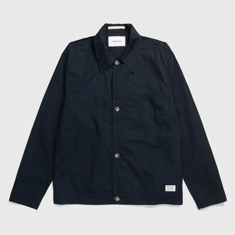 Norse Projects Norse Projects Arresskov Compact Cotton Overshirt Navy